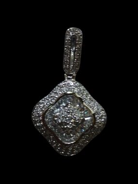Sterling Silver and Tripple A CZ Pendant Necklace Charm